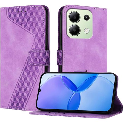 Kal-Coque Pour Xiaomi Redmi Note 13 4g, Étui Housse Protection En Cuir Pu [Pochette De Portefeuille] [Magnétique], Antichoc Etui À Rabat Pour Redmi Note 13 4g (Violet)