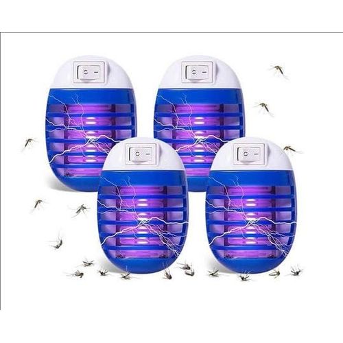 jum-Anti Mouche Electrique,Anti Moustique Lampe,Moustique Tueur Lampe 4 Pack,Led Uv Anti Moustique,Bug Zapper Tueur De Moustique,Destructeur De Mouches Intérieur,Moustique Attrape Mouche Pour Intérieur