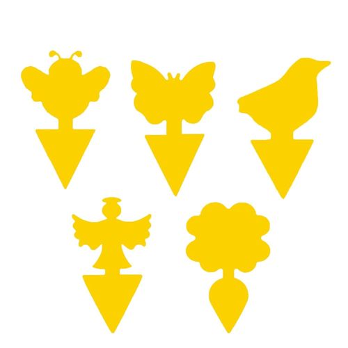 MAA-50 Pièces pièges à mouches,jaune plante de protection,Pièges à Insectes,Jaune Mouche Piège,Pièges Collant sans Insecticide,Pour plantes d'intérieur,lutte antiparasitaire,réutilisable