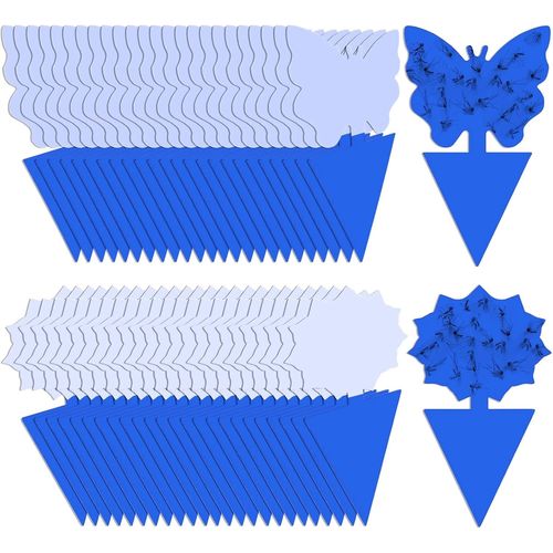 50 Pièges Anti Moucheron Plante, Attrape Mouche De Plantes Pièges à Insectes Mouche Cuisine Double Face Autocollants Colle Protection des Plantes Fleur Fruits Anti Moucheron Plante