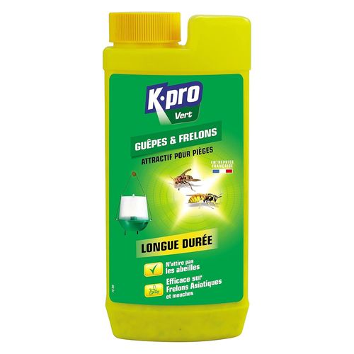 KALANKA-K.pro Vert - Attractif Piège à Guêpes - Longue Durée - N'attire pas les Abeilles - Efficace sur Frelons Asiatiques et Mouches - Techniques Professionnelles - 375 g
