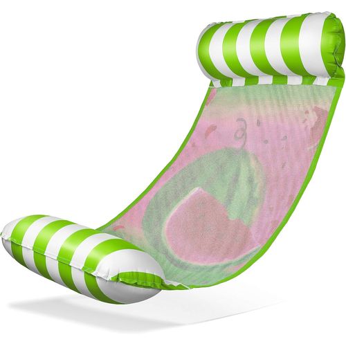 Hamac Gonflable À Eau Avec 2 Chambres À Air Et Filet En Nylon Pour Piscine Matelas À Eau Floatie Pour Adultes Et Enfants Accessoires De Piscine D'été (Jaune/Blanc)