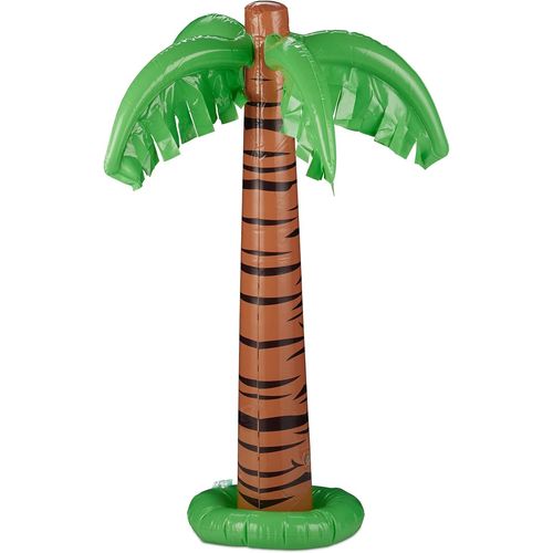Bouée Gonflable Xxl Piscine Et Plage, Palmier Tropical Géant À Gonfler, Vert-Brun Mixte, Multicolore, 80 X 62 X 62 Cm