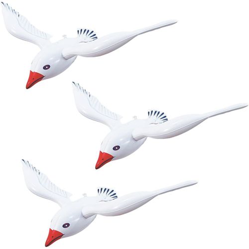 Cap-3 Pièces Mouette Gonflable, 62cm Gonflable Mouette Piscine Flotteur Pvc Jouet Pour Enfant Adulte Piscine Accessoires Plage D'été Décorations Carnaval Halloween Soirées À Thème