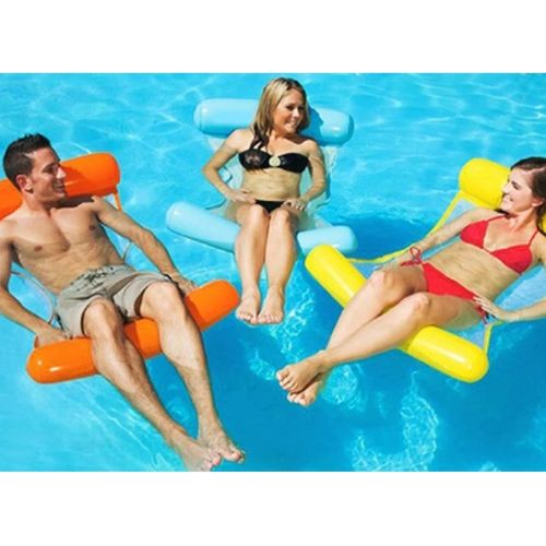 Fauteuil Suspendu Gonflable 069796 Couleur Aléatoire Plastique 110 Cm X 76 Cm Jeu De Plein Air Piscine Hamac À Partir De 14 Ans