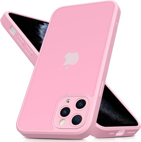 KALANKA-Coque iphone 11 Pro 5,8 Pouces Protection Antichoc Militaire, Dos Mat Anti-Traces de Doigts, Protection renforcée de l'appareil Photo¿Rose¿