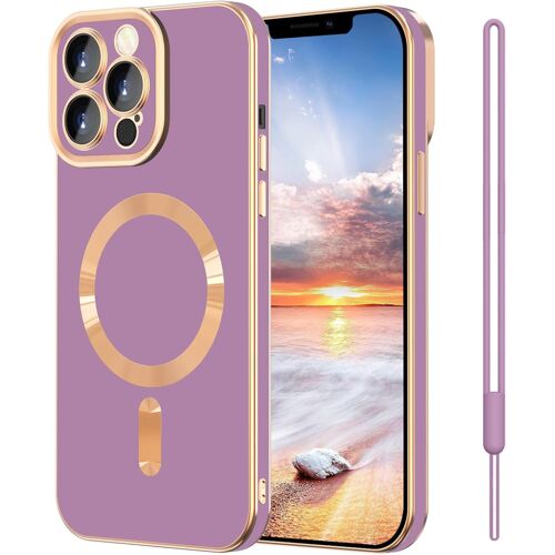 KALANKA-Coque pour iPhone 11 Pro Max 6.5 Pounces Compatible avec MagSafe et Voiture magnétique, Protection d'objectif Tout Compris Slim Anti-Rayures Soft TPU Étui Housse, Violet
