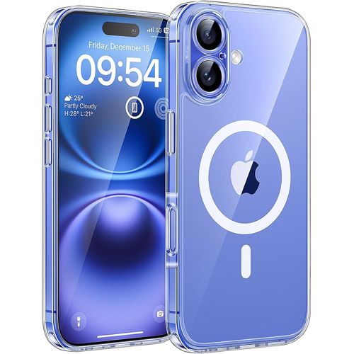 Kalanka-Coque Magnétique Pour Iphone 16 Plus 6,7 Pouces, Compatible Avec Magsafe, Pas Facile À Jaunir, Protection De L'objectif Améliorée, Fine Antichoc, Transparent