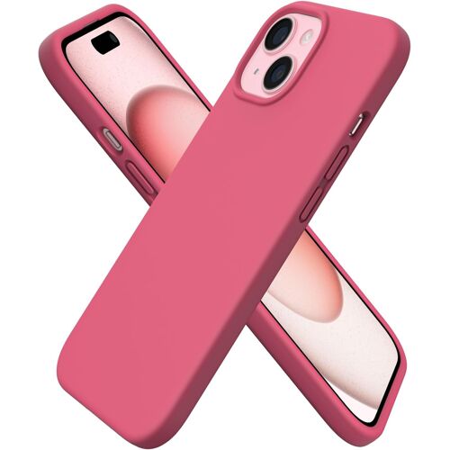 KAL-Coque Pour Iphone 15, Case En Silicone Liquide Compatible Avec Iphone 15 6,1 Pouces, Étui Fine Slim, Protection Complète Housse Souple, Cover Antichoc-Pêche