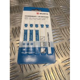 5 x lames métal scie sauteuse 1,2X77X1,0 wurth 061505012 longlife et speed