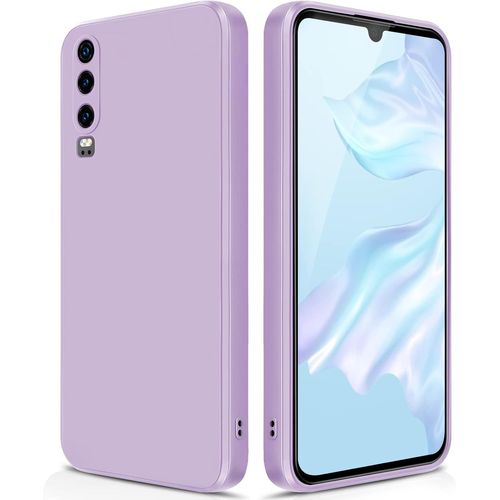 Kal-Coque Pour Huawei P30 Case En Silicone, Etui De Protection Antichoc Etui Housse Silicone Ultra-Mince Avec Couche Intérieure En Fibre Et Protection Pour Caméra, Violet