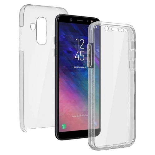 Coque Samsung Galaxy A6 Plus Protection Silicone + Arrière - Transparent