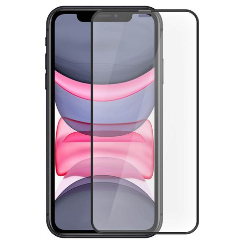 Film Iphone 11 Verre Trempé Biseauté Oléophobique Tiger Glass+ Muvit Bords Noir