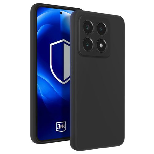 Coque Silicone pour Xiaomi 14T Antichoc avec Intérieur Microfibre 3mk Noir