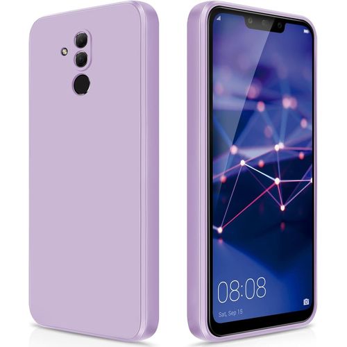 Coque Pour Huawei Mate 20 Lite Case En Silicone, Etui De Protection Antichoc Etui Housse Silicone Ultra-Mince Avec Couche Intérieure En Fibre Et Protection Pour Caméra, Violet