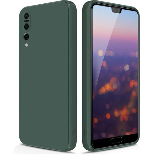 Coque Pour Huawei P20 Pro Case En Silicone, Etui De Protection Antichoc Etui Housse Silicone Ultra-Mince Avec Couche Intérieure En Fibre Et Protection Pour Caméra, Vert