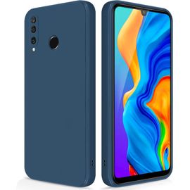 Coque pour Huawei P30 Lite Case en Silicone, Etui de Protection Antichoc Etui Housse Silicone Ultra-Mince avec Couche Int¿¿rieure en Fibre et Protection pour Cam¿¿ra, Bleu