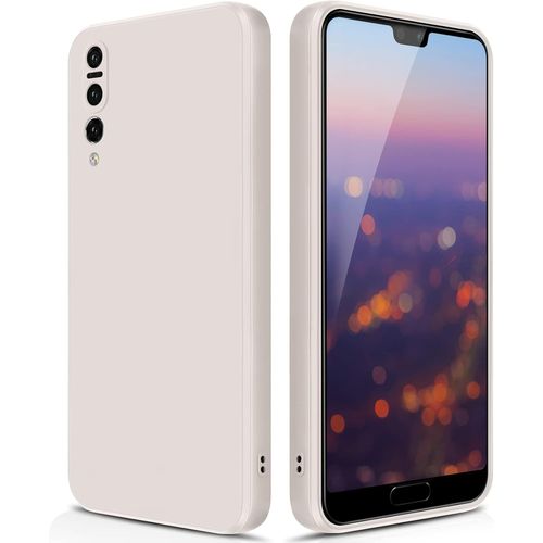 Coque Pour Huawei P20 Pro Case En Silicone, Etui De Protection Antichoc Etui Housse Silicone Ultra-Mince Avec Couche Intérieure En Fibre Et Protection Pour Caméra, Blanc
