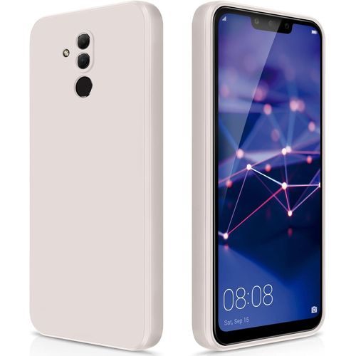 Kal-Coque Pour Huawei Mate 20 Lite Case En Silicone, Etui De Protection Antichoc Etui Housse Silicone Ultra-Mince Avec Couche Intérieure En Fibre Et Protection Pour Caméra, Blanc
