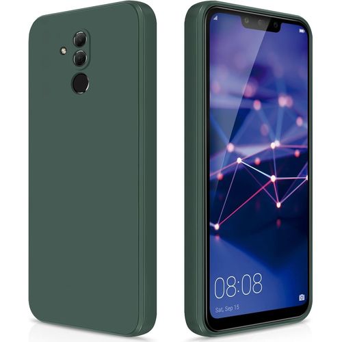 Coque Pour Huawei Mate 20 Lite Case En Silicone, Etui De Protection Antichoc Etui Housse Silicone Ultra-Mince Avec Couche Intérieure En Fibre Et Protection Pour Caméra, Vert