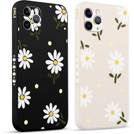 2 Pièces Coque Pour Apple Iphone 11 Pro 5.8"",Etui Avec Amusante Daisy Latéral Mignon Chrysanthème Aesthetic Dessin Case Souple Silicone Housse Téléphone En Souple Fille Beau Cover[Hou992466]