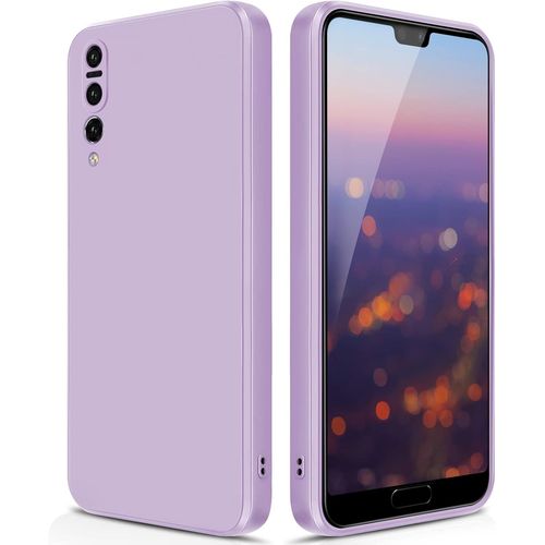 Coque Pour Huawei P20 Pro Case En Silicone, Etui De Protection Antichoc Etui Housse Silicone Ultra-Mince Avec Couche Intérieure En Fibre Et Protection Pour Caméra, Violet
