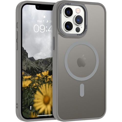 Coque Pour Iphone 12 Pro Max/ 13 Pro Max 6.7 Pouces Compatible Avec Magsafe, Étui Protection Antichoc, Mat Translucide Résistante Complète Protection Bumper Etui Housse (Gris)[POP942876]