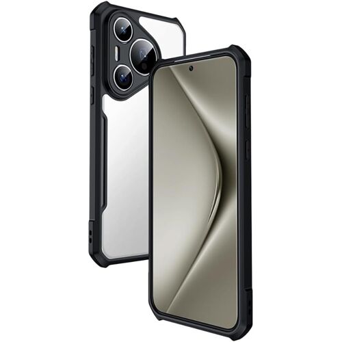 SJZG-Coque Étui Pour Huawei Pura 70 Pro, [Never Yellowing] Tpu Souple + Pc Résistant Aux Chocs Transparent, Coussin D'Air Anti-Chute, Protection De L'Appareil Photo, Fin Et Léger - Noir