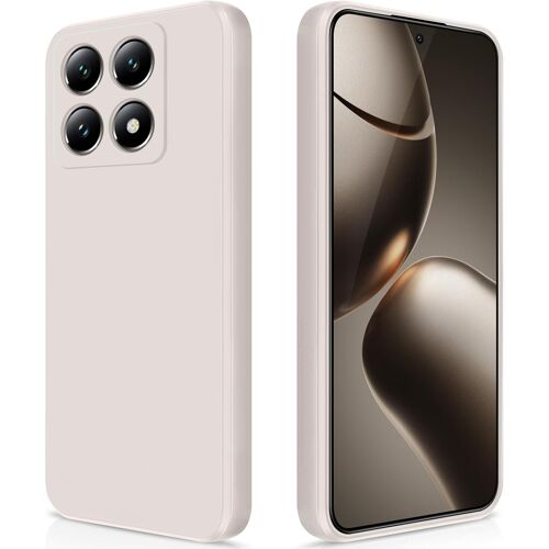 Tianyi-Coque Pour Xiaomi 14t 5g Case En Silicone, Etui De Protection Antichoc Etui Housse Silicone Ultra-Mince Avec Couche Intérieure En Fibre Et Protection Pour Caméra, Blanc