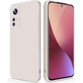 Coque Compatible Xiaomi 12 / 12x / 12s ¿ Silicone Liquide Tpu, Protection Intégrale, Intérieur Microfibre Anti-Rayures, Antidérapante, Blanc