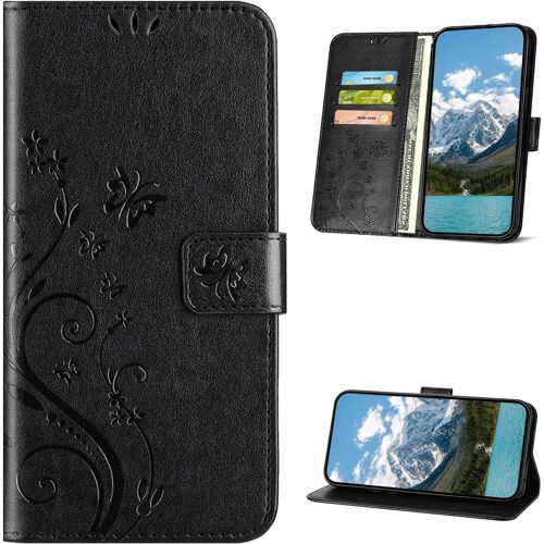SUBZONAL-Coque pour Huawei P20, Etui Protection Housse en Cuir PU Slot de Carte, Étui à Rabat Portefeuille Flip Case pour Huawei P20, Noir