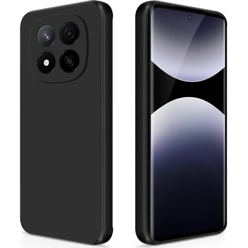 TIANYI-Coque pour Xiaomi Redmi Note 14 Pro Plus 5G Case en Silicone, Etui de Protection Antichoc Etui Housse Silicone Ultra-Mince avec Couche Intérieure en Fibre et Protection pour Caméra, Noir
