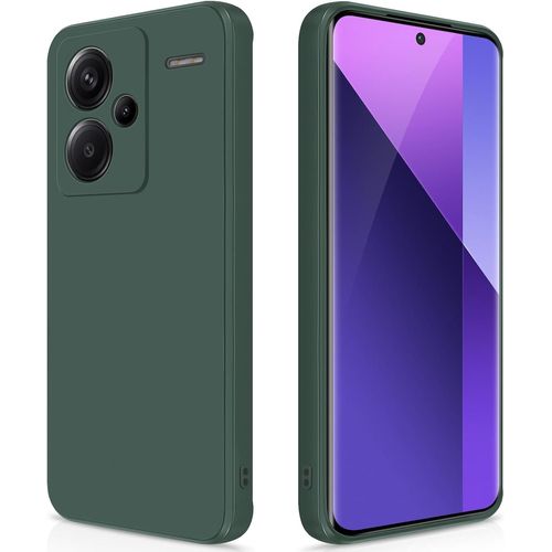 Coque Pour Xiaomi Redmi Note 13 Pro Plus 5g Case En Silicone, Etui De Protection Antichoc Etui Housse Silicone Ultra-Mince Avec Couche Intérieure En Fibre Et Protection Pour Caméra, Vert