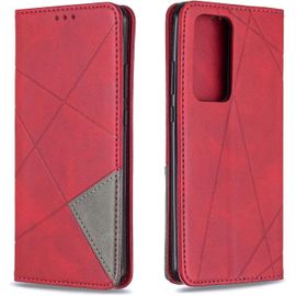 Coque Pour Huawei P40 Pro, Housse Portefeuille En Cuir Etui De Protection Avec Slim Tpu Silicone Bumper Antichoc Magnétique Flip Case, Porte Cartes Avec Fonction Support Cover (Rou[Hou993161]