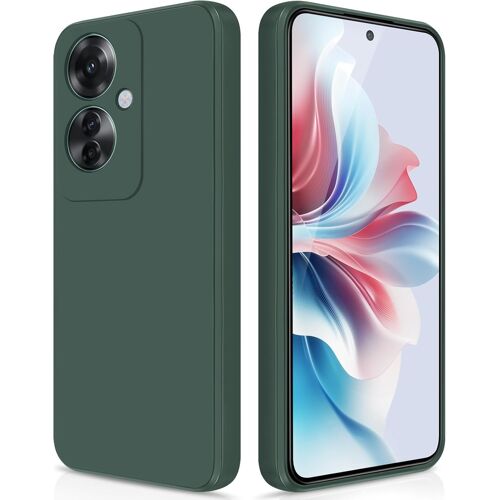 Tianyi-Coque Pour Oppo Reno 11 F 5g / Oppo Reno 11f 5g Case En Silicone, Etui De Protection Antichoc Etui Housse Silicone Ultra-Mince Avec Couche Intérieure En Fibre Et Protection Pour Caméra, Vert