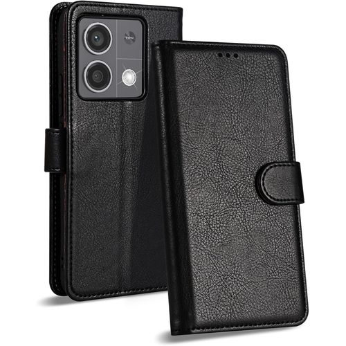 Kal-Pour Coque Xiaomi Redmi Note 13 5g - Etui En Cuir Avec Fentes Cartes [Blocage Rfid] Antichoc [Béquille] Housse Protection Pour Coque Redmi Note 13 5g