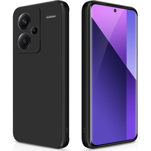Coque Pour Xiaomi Redmi Note 13 Pro Plus 5g Case En Silicone, Etui De Protection Antichoc Etui Housse Silicone Ultra-Mince Avec Couche Intérieure En Fibre Et Protection Pour Caméra, Noir