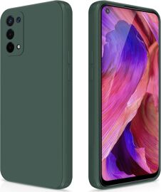 Tianyi-Coque Pour Oppo A54 5g / Oppo A74 5g Case En Silicone, Etui De Protection Antichoc Etui Housse Silicone Ultra-Mince Avec Couche Intérieure En Fibre Et Protection Pour Caméra, Vert