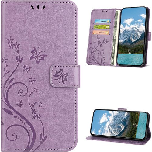 Aer-Coque Pour Iphone 11 Pro Max, Etui Protection Housse En Cuir Pu [Slot De Carte], Étui À Rabat Portefeuille Flip Case Pour Iphone 11 Pro Max, Lavande