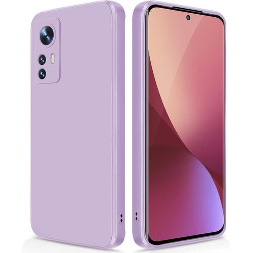 Eryi-Coque Pour Xiaomi 12/Xiaomi 12 X/Xiaomi 12 S Case En Silicone, Coque Antichoc Etui Housse Silicone Ultra-Mince Avec Couche Intérieure En Fibre Et Protection Pour Caméra, Violet