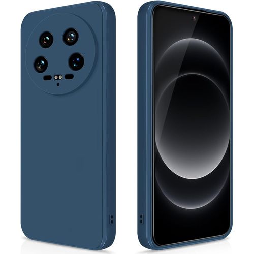 Coque Pour Xiaomi 14 Ultra Case En Silicone, Etui De Protection Antichoc Etui Housse Silicone Ultra-Mince Avec Couche Intérieure En Fibre Et Protection Pour Caméra, Bleu