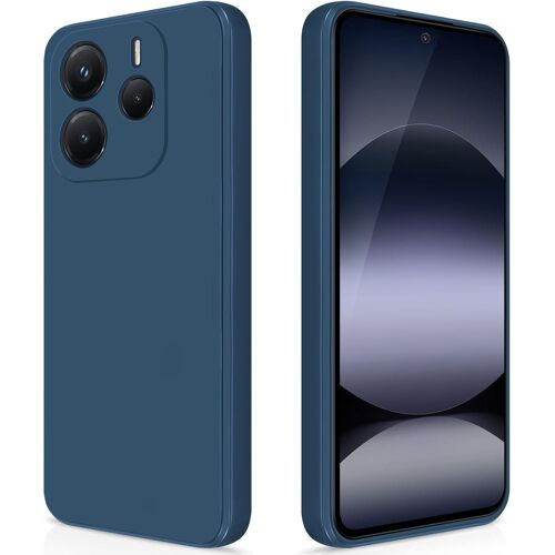 LORANKA-Coque pour Xiaomi Redmi Note 14 5G Case en Silicone, Etui de Protection Antichoc Etui Housse Silicone Ultra-Mince avec Couche Intérieure en Fibre et Protection pour Caméra, Bleu
