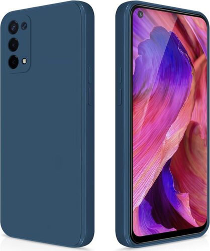 Tianyi-Coque Pour Oppo A54 5g / Oppo A74 5g Case En Silicone, Etui De Protection Antichoc Etui Housse Silicone Ultra-Mince Avec Couche Intérieure En Fibre Et Protection Pour Caméra, Bleu