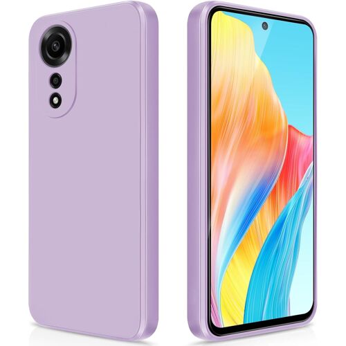 KAL-Coque Pour Oppo A58 4G Case En Silicone, Etui De Protection Antichoc Etui Housse Silicone Ultra-Mince Avec Couche Intérieure En Fibre Et Protection Pour Caméra, Violet