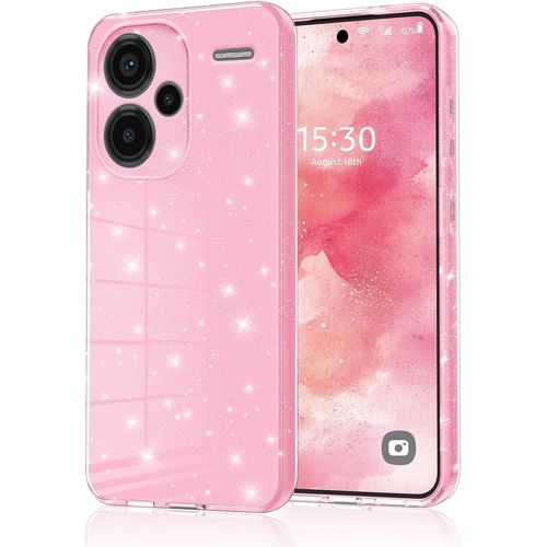 KALANKA-Coque de protection pour Xiaomi Redmi Note 13 Pro Plus 5G, paillettes, en silicone TPU, anti-traces de doigts, protection anti-chocs, fine et résistante aux rayures, rose