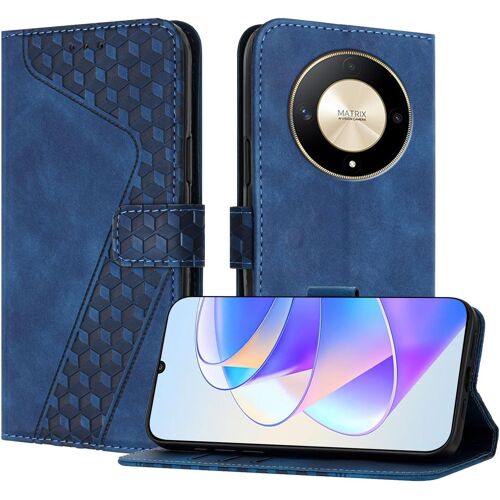 KAL-Coque Pour Honor Magic 6 Lite 5G, Étui Housse Protection En Cuir Pu [Pochette De Portefeuille] [Magnétique], Antichoc Etui À Rabat Pour Honor Magic 6 Lite 5G (Bleu)