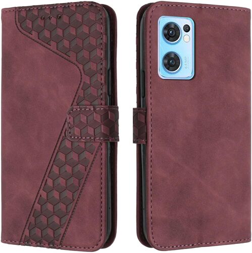 KAL-Coque Pour Oppo Find X5 Lite 5G, Étui Housse Protection En Cuir Pu [Pochette De Portefeuille] [Magnétique], Antichoc Etui À Rabat Pour Oppo Find X5 Lite 5G (Rouge)