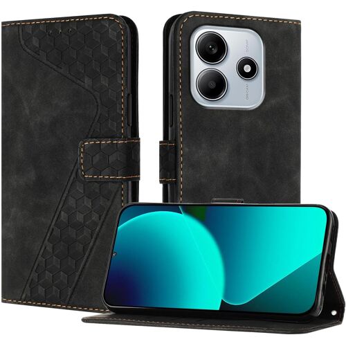 KAL-Coque Pour Xiaomi Redmi Note 14 4G, Étui Housse Protection En Cuir Pu [Pochette De Portefeuille] [Magnétique], Antichoc Etui À Rabat Pour Redmi Note 14 4G (Noir)