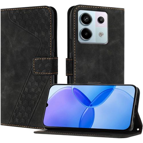 Kal-Coque Pour Xiaomi Redmi Note 13 Pro 5g, Étui Housse Protection En Cuir Pu [Pochette De Portefeuille] [Magnétique], Antichoc Etui À Rabat Pour Redmi Note 13 Pro 5g (Noir)