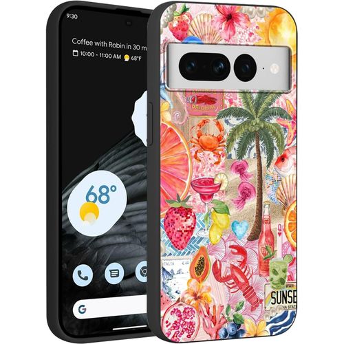 Kal-Coque Pour Xiaomi Redmi Note 13 5g 6,67"", Collage Fruits Été Motif Aesthetic Étui Filles Femmes Dessin Case, Silicone Souple Tpu Bumper Antichoc Protection Housse Pour Redmi Note 13 5g, Rose